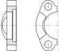 Preview: SAE-Flanschhälfte 1 1/2" SFS 6000 PSI