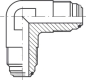Preview: W 7/8" UNF (JIC) mit O-Ring Winkelverschraubung, Edelstahl 1.4571