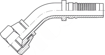 DKJ DN 19 1 1/16"-12 UNF-Innengewinde 45°Bogen, Interlock