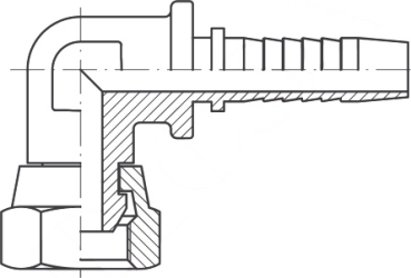 DKR DN 6 1/4"-19 BSP-Innengewinde 90° Kompaktbogen