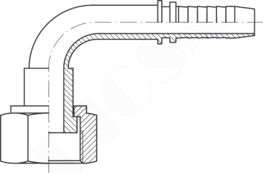 ORFS DN 25 1 7/16"-12 Innengewinde 90° Bogen