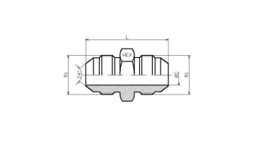 G 1 1/16" UNF JIC-Dichtkopf  gerade Verschraubung