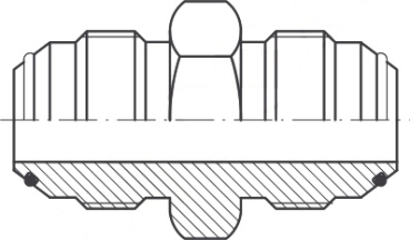 G 1 7/8" UNF JIC-Dichtkopf mit O-Ring gerade Verschraubung, Edelstahl 1.4571