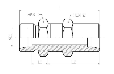 Preview: SV 14S M 22 x 1,5 gerade Schottverschraubung