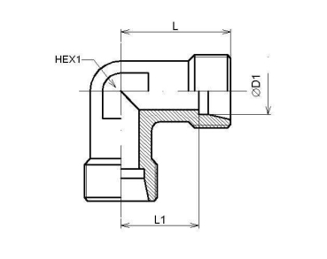 Preview: W 14S M 22 x 1,5 Winkelverschraubung