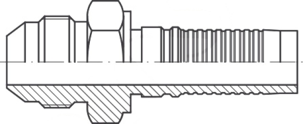 AGJ DN 19 1 1/16"-12 UNF-Außengewinde, Interlock