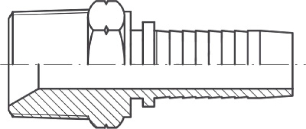 AGN DN 31 1 1/4"-11 1/2 NPT-Außengewinde konisch