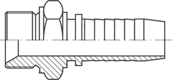 AGR DN 12 3/4"-14 BSP-Außengewinde