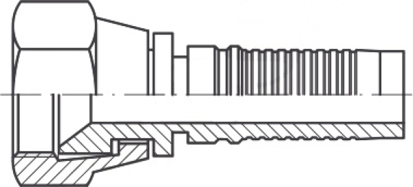 DKJ DN 31 1 5/8"-12 UNF-Innengewinde, Interlock