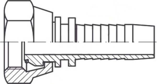 DKOR DN 25 1"-11 BSP-Gewinde mit O-Ring