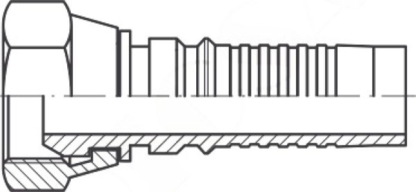 DKOR DN 51 2"-11 BSP-Gewinde mit O-Ring, Interlock