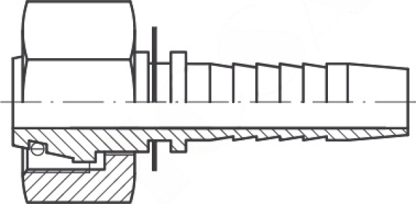DKOS DN 31 38S M 52 x 2,0 24° Konus mit O-Ring