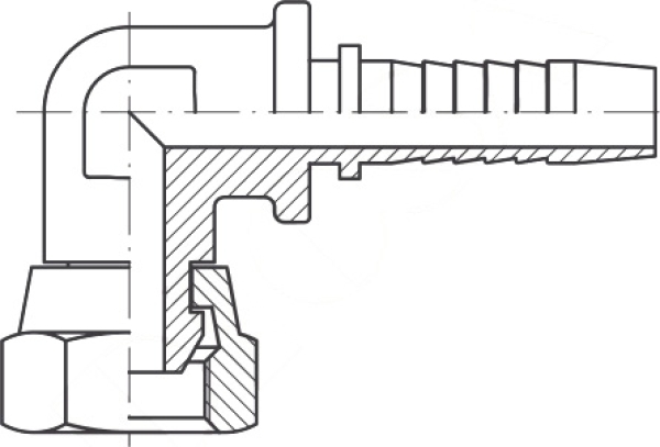 DKR DN 6 1/4"-19 BSP-Innengewinde 90° Kompaktbogen