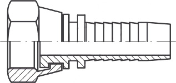 DKRF DN 19 3/4"-14 BSP-Innengewinde, flachdichtend