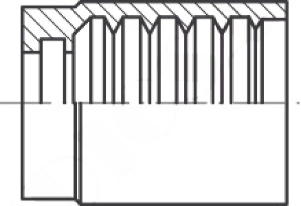 Fassung DN 6 1SN/2SN/2SC Edelstahl 1.4404