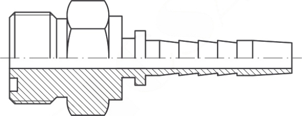 ORS DN 8 11/16"-16 Außengewinde, flachdichtend