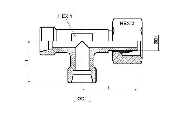 EVL 16S M 24 x 1,5 einstellbare L-Verschraubung, Edelstahl 1.4571
