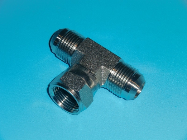 EVT 1 5/8" UNF (JIC) einstellbare T-Verschraubung, Edelstahl 1.4571