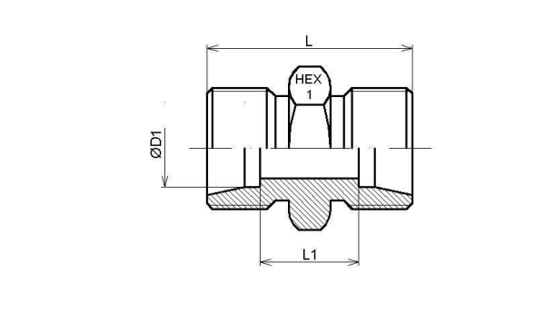G 14S M 22 x 1,5 gerade Verschraubung, Edelstahl 1.4571