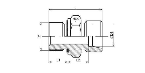 GE 12S M 20 x 1,5, G 3/4"  Einschraubgewinde Edelstahl 1.4571
