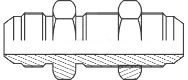 SV 3/4" UNF JIC-Dichtkopf  gerade Schottverschraubung