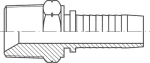 AGN DN 10 1/2"-14 NPT-Außengewinde konisch